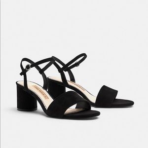 BRAND NEW! Zara Heeled Sandals, Black